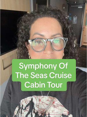 Not all cruise cabins look the same, by the way!! Some are smaller, some are much bigger. I have another video coming of my sister in laws cabin because she is in an accessible cabin with her husband who has CP #cruisetok #cabintour #symphonyoftheseas #royalcaribbean @Royal Caribbean #jewishtiktok 