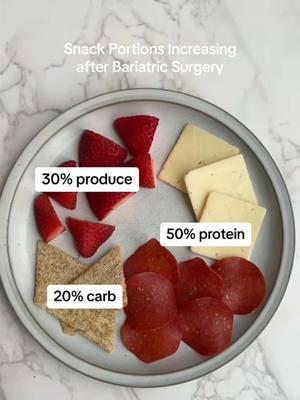 It’s normal that your portions will increase with time after bariatric surgery!⁣ ⁣ In the beginning, you might be full off protein alone! ⁣ ⁣ As time goes on you will be able to eat more… don’t be afraid of this. Your body NEEDS the nutrients!⁣ ⁣ Some of you might even be looking at this thinking that your snack plates are double the size of the largest one.. and that’s ok too!⁣ ⁣ Clients come to me with this fear all the time. Afraid because they can eat more than others, afraid because they don’t have this intense restriction like they thought they would, fearful that they won’t be successful ⁣ ⁣ I promise, just because your portions increase does 𝗻𝗼𝘁 mean that your surgery is broken, you won’t be successful or that you will gain all of your weight back⁣ ⁣ You can lose weight without feeling like you should only eat protein⁣ ⁣ You can build balanced plates and incorporate a variety of foods without gaining all of your weight back⁣ ⁣ You can be successful long-term without being on another “eat like a bird” diet ⁣ ⁣ There’s no right or wrong with your portions, focus on the QUALITY of how you choose to fill them💗⁣ ⁣ In my coaching program, I teach you exactly how to create progressions like this depending on where you’re at on your journey post-bariatric surgery to fuel your body properly, give it the nourishment it needs and lose weight 𝘄𝗶𝘁𝗵𝗼𝘂𝘁 restriction! ⁣ ⁣ I am currently enrolling new clients! Comment the word “academy” below to learn more!🎉 #vsgdiet #vsgfood #rnydiet #rnyfood #bariatricfood #bariatriceating #bariatricsleeve #bariatriclife #vsgpostop #rnypostop #gastricsleevejourney #gastricbypassjourney #weightlosssurgery 