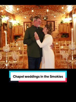 Chapel weddings are warm and cozy in the smoky mountains this time of year. After the wedding, couples still have wedding pictures all over our main grounds. Our venue is beautiful even in the winter. #chapelwedding #winterwedding #weddingstory #intimateweddingphotographer 