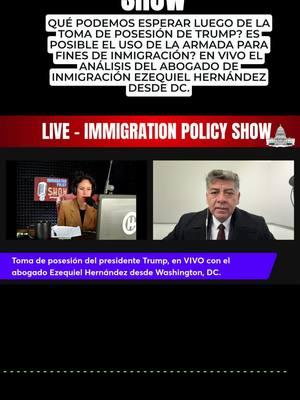 Qué podemos esperar para hoy luego de la toma de posesión de Trump? Qué órdenes ejecutivas se vislumbra y cual es el mensaje para la comunidad? Es posible el despliegue de la armada o militarizacion para fines de inmigracion? Escucha el episodio de HOY, disponible ya en todas las plataformas digitales! Buscanos como "Immigration Policy Show"#inmigrationlawyer #ciudadania #attorney #Podcast #abogadodeinmigracion #hernandezgloballaw #visasuccess #immigration #phoenixarizona #permisosdetrabajo #ezequielhernandez #eleccionesusa #inmigracion #abogado #daca