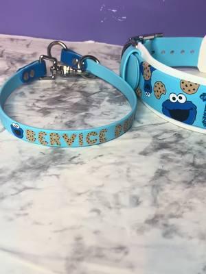 Cookie Monster theme! Thanks @Demetria for letting me bring your idea to life. Customs are open for anyone who wants a fun new design for their collar! #mountaindoggear #dogsoftiktokviral #biothane #fyp #dogsoftiktok #SmallBusiness #customdoggear #tiktokviral #biothanedoggear #customcollars #cookiemonster 