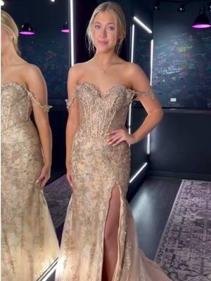 sparkling from head to toe✨🤩✨#elliewilde Style EW36053 at @Gipperprom✨#elliewildeprom #elliewildedress #promdress #promdresses #promgown #promlook #goldpromdress #promdressshopping #prom2025 #prom #prominspo #promseason #promszn #formaldress #promtok 