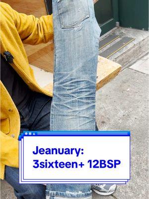 Jeanuary: @Andrew dives into the archives to show off a pair of 3sixteen+ 12BSP jeans #3sixteen #fashiontok #denimtok #selvedgedenim #jawnzenthusiasts #selfedge #jeanuary 