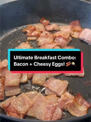 Crispy bacon 🥓 + cheesy scrambled eggs 🍳 = the ultimate breakfast combo! You’ve got to try this easy and delicious recipe. 🧀✨ #BreakfastGoals #BaconAndEggs #ScrambledEggs #CheesyGoodness #CookingWithTiffany #QuickMeals #foodielife 