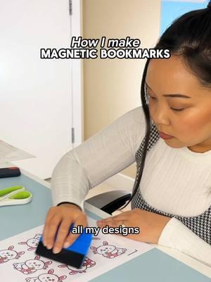 Here is the shortcut version of how I make magnetic bookmarks! 🥰 I also have a full version on my YT channel where I list all of the materials and steps you need to make these yourself at home! Goodluck! 🤗 . . . . . #cutebookmarks #diybookmarks #magneticbookmarks #bookmarktutorial #diyartproject #SmallBusiness #cuteart 