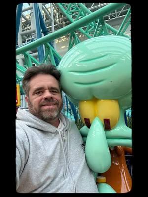 I found squidward on a chair at @Nickelodeon at mall of America! #nickelodeonuniverse #themepark #mallofamerica #squidward #fypage #topthrillbrothers 