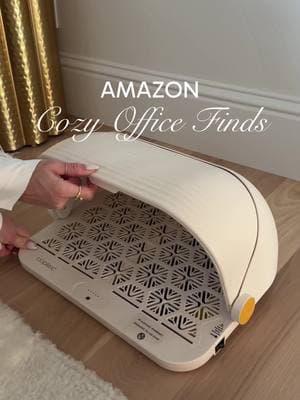 Favorite winter office finds. The foot warmer is a must for cold offices! It is like a quiet heating pad☺️  You can always shop from my website linked in bio.  #homeofficeideas #amazonhomefinds #wfhsetup #amazonmusthaves 