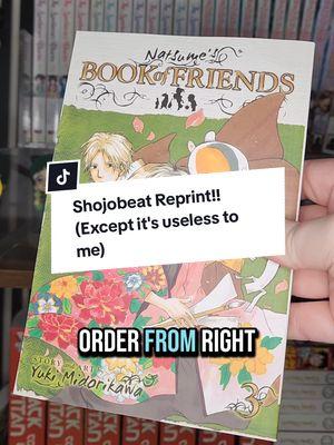 I cannot believe the reprint date is literally the month I caved and bought it used. Like why didn't they tell me!?!?  At least this reminded me to cancel all the other backorders I had that I've found used  #Manga #natsumeyuujinchou #natsumesbookoffriends #mangahaul #shoujomanga #mangareprint #shojobeat 