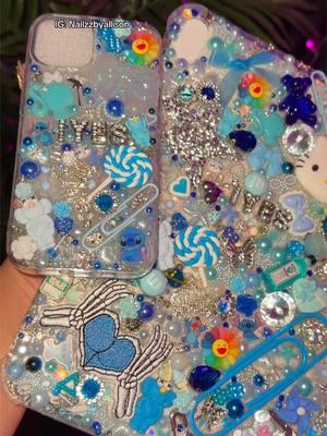 IG: Nailzzbyallison Custom junk cases😍🦋 #bluejunkcase #junkphonecase #junkipadcase #SmallBusiness #junkcaseinspo #fyppp #tiktokisback #blingedout #blowup 