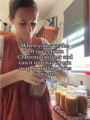 Obviously not! But canning is such a great skill to have to stretch your dollar and not let anything go to waste! #canning #pressurecanning #hambonesoup #navybeansoup #leftovers #nowaste 