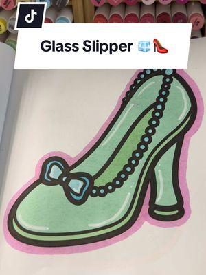 glass slipper asmr 💖☺️ #relax #amazoncoloringbooks #amazonfinds #creatorsearchinsights #coloringbook #foryourpages #fyp #ohuhumarkers #asmrsounds #asmr #fairytale #cute 