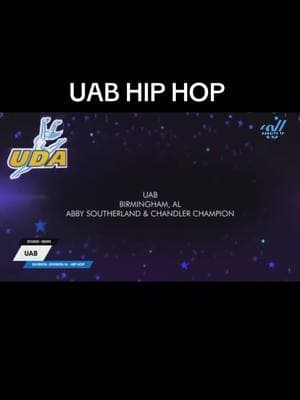 Hiphop 2025🔥 There’s no better feeling than representing UAB on the nationals stage! Huge shoutout to Chandler Brown and McCall Scofield for trusting us with their vision and choreography, we love you!! BLAZE ON🐉🔥#uab #uda #udanationals #collegedanceteam #goldengirls 