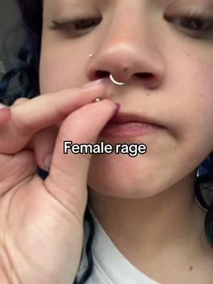 It happens at the most inconvenient times too #septumpiercing #septum #femalerage #losingit 