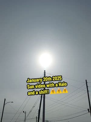 Sun video with a halo  It Shifted again!   January 20th 2025  17 degrees Fahrenheit  #sunvideo #Halo #solarhalo #Apocalypse 