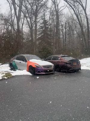 Car show in the driveway 😎 can’t wait til all 3 builds are finished #cars #carsoftiktok #carbuilds #builtnotbought #fyp #foryou #nissan #350z #infiniti #g37 #g37sedan #Q50 #q50s #vr30 #vq37