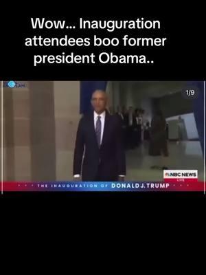 Wow… Inauguration attendees boo former president Obama.. #everyonehighlightsfollowers #fypシ゚viralシ #everyonehighlights #DonaldJ #elonmusknews #BarackObama #inauguration