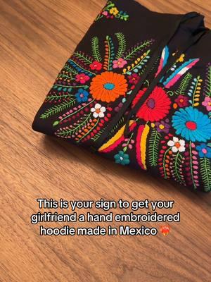 Hand embroidered in Mexico ✨❤️‍🔥🤎 #colorjoyco #valentinesdaygift #valentinesgiftideas #handembroidery #handembroidered #embroideredcrewneck #embroideredsweatshirt #embroideredhoodie #hoodieszn #sweaterweather 