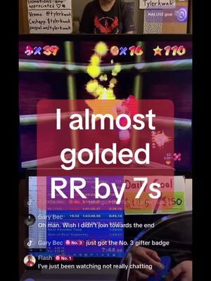 So close to achieving my dream gold!!! Sub 7 minutes is impossible at the moment. #supermario64 #mario #sm64 #streaming #speedrun #nintendo #nintendo64 #classicgames #console #screenrecord #improvement #personalbest #timesaver #lakitu #coins #mistake #sad #choke #rainbow 