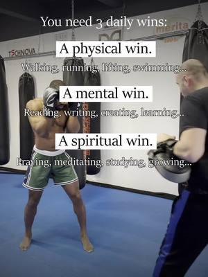 You need 3 daily wins: A physical win - whether it’s walking, running, lifting, swimming; a mental win - through reading, writing, creating, learning; and a spiritual win - in the form of praying, meditating, studying, growing. Be a complete winner! 🏋️‍♂️📚🙏 If you’re looking to LEVEL UP, I’ll show you how. Ready to unlock your mindset, body, and life? 💪🔥 Comment “STATUS” below and let’s start your transformation today! #fitness #gym #fitnessmotivation #gymmotivation #mindset #growthmindset #mindsetofgreatness #workoutmotivation #discipline #habits