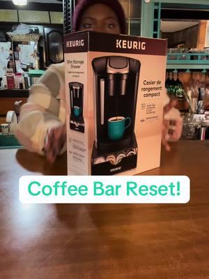 Had to reset my coffee bar for the new week! ☕️ #coffeebar #coffeebarreset #coffeebarrestock 