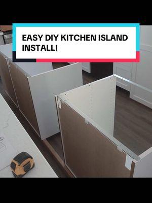 EASY DIY kitchen island install!  . . . . . . #kitchen #kitchenisland #kitchenrenovation #kitchenremodel #homeimprovement #homeimprovements #homediy #doityourself #DIY #diyproject #diyprojects #handyman #fy #fyp #kitchenorganization #homeremodel #houseflip #homeflip #KitchenHacks 