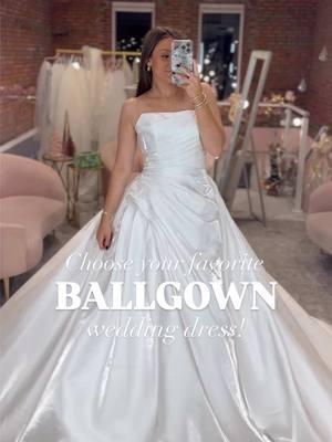 Where are all my ballgown loving brides? 🥂 Which of these ballgowns would you say “yes” to? 💗 You can use the link in our bio to make your wedding dress appointment for yourself!  #weddingdressshopping #ballgownweddingdress #weddingplanning #2025bride #2026bride #northcarolinawedding #ncbridalshop #weddingdressinspiration #ballgowns 