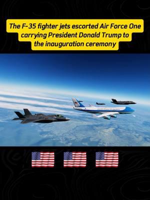 The F-35 fighter jets escorted Air Force One carrying President Donald Trump to the inauguration ceremony. #fighterjet #us #usa #f35 #f35lightning #airforce1 #uspresident #f35fighterjet This video is created digitally, not a real-life scenario.