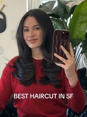 the best layered haircut for the thick hair girls in SF 👏🏻 @studio 81 salon is ITTT #sfhair #layeredhaircut #90sblowout #haircuttransformation 