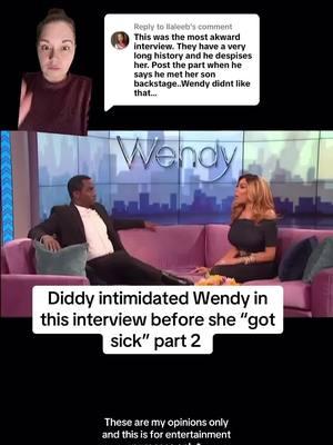 Replying to @llaleeb Diddy interview with Wendy Williams #wendywilliams #diddy #pdiddy #wendywilliamsshow #jadetalkscrime #crimetok 