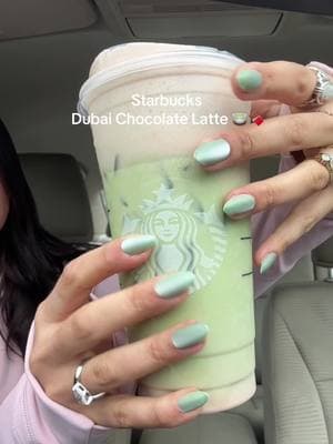 Trying the Starbucks dubai chocolate matcha latte  My order: Venti matcha latte Almond milk 3 matcha scoops No classic  2 pumps pistachio Chocolate cold foam  #starbucksdubai #starbucksorder #starbucksdrinks #starbucksmatcha 