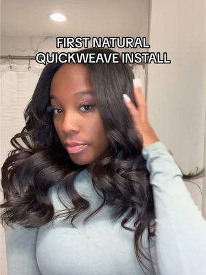 I did a quickweave on myself for the very first time out of necessity but now I’m like why would I have someone else do it?! It was so easy! #quickweave #quickweavetutorial #naturalquickweave #hairtutorial #weaveinstall #blackhair #blackhairstyle #blackgirlhairstyles 