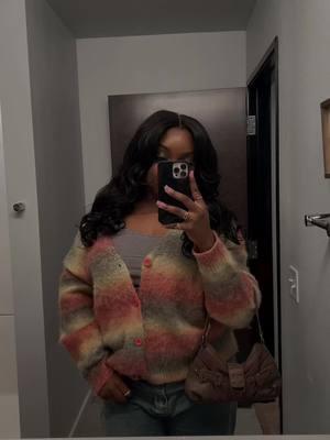 @boohooman - oversized boxy brushed stripe knitted cardigan from boohooman💕 #fyp #blackgirl #boohooman #boohoo #cardigan 