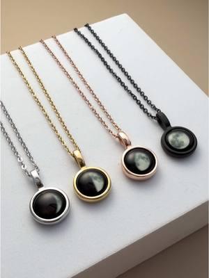 Elevate your style with our Sky Light Necklace.  Available in stainless steel, 14k gold plated, rose gold plated and black matte. Which one are you  rocking today? Let us know in the comments! #jewelry #goldjewelry #rosegold #matteblack #stainlesssteel #jewelrytrends #trendyjewelry #layers #meaningful #style #moon #moonphase #fullmoon 