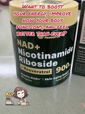 Don’t wait to take control of your energy and health. Try it for yourself and feel the difference! #nad #nad+ #nicotinamide #riboside #resveratrol #tiktokmademebuyit #flashsale @Reus Research @reusresearch.official.us 