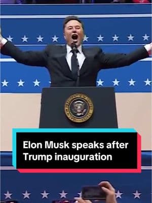 Billionaire Elon Musk speaks after Donald Trump’s inauguration on Monday, Jan. 20, 2025. #trump #elonmusk #inaugurationday 