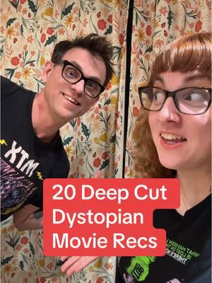 20 Deep Cut Dystopian Movie Recs with Jen and @Dan Telfer #movietok #dantelfer #dystopianmovie #dystopian #apocalypsemovies #movierecommendation #movierecommendations #cinephile #movies #movie #cherry2000 #tankgirl #deepcut #moviesuggestions 