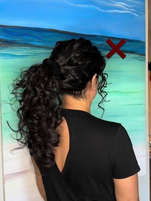 I tried this Viral Ponytail Volume Hack and this is what happened….👀 • • • • #curlyhair #ponytail #ponytailhack #hair #ponytailtutorial #peinados #onduladas #peinadosfaciles #peinadostutorial #fyp 