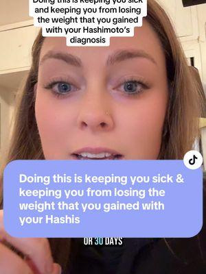 Doing this is keeping you sick and keeping you from losing the weight that you gained with your Hashimoto‘s diagnosis #hashimotosdietitian #hashimotoshealing #hashimotosweightloss #hashiwarrior #insulinresistance #hashimotosbrainfog #hashimotosthyroiditis 