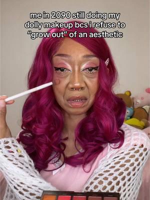 i get so sad when i hear women say they feel like they’re “too old” to try a certain new aesthetic they’re interested in😭 #dollmakeup #kawaiiaesthetic #dollymakeup #ranting #jfashion 