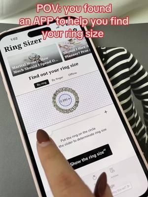 Just look up RingSizer app in your App Store🎀 ##jewelry##ringsize##moissaite