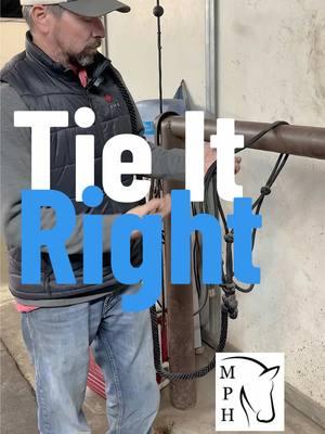 Tie It Right | Safety First Tying the Rope Halter  #mankinsperformancehorses  #tying #halters the #ropehalter #fyp #horsetok #reining #cowhorse #fypシ #horsecare #barn #tips #horsetraining #howto #horseriding #tack #horsetack #horsesoftiktok #horsesontiktok #rodeo #cutting #horsemanship 