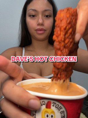 Been craving @Dave’s Hot Chicken 🥵🔥 #daveshotchicken #daveshotchickenreview #nashvillehotchicken #spicy #mukbang #spicyfood 