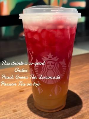 One of my go to @Starbucks refreshers ♥️ #passiontea #starbucks #peachgreentea #fyp #starbucksrefreshers 