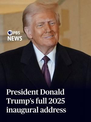 In his first remarks as the 47th president of the United States, Donald Trump said the moment marked a significant shift. “From this moment on, America’s decline is over,” he told the crowd gathered inside the U.S. Capitol Rotunda. “Our liberties and our nation's glorious destiny will no longer be denied, and we will immediately restore the integrity, competency and loyalty of America's government.” Trump mentioned the July 13 attempt on his life at an open-air campaign rally in Pennsylvania. “I felt then and believe even more so now that my life was saved for a reason,” he said. “I was saved by God to make America great again.” The inauguration ceremony, including the swearings-in, is taking place indoors this year, a last-minute change to the pomp and circumstance due to extreme cold forecasted for the nation’s capital. When Trump returns to the White House on Monday, he’s expected to act quickly on his campaign promises and roll back his predecessor’s policies. As his second term begins, his party controls both chambers of Congress and conservative justices have a majority on the Supreme Court. Trump is only the second president to return to office in non-consecutive terms, the only president convicted of a felony and the oldest person to win election to the White House. #pbsnews #newshour #pbsnewshour #trump #donaldtrump #trumpinauguration #inaugurationday #inaugurationday2025 #inauguration #trumpnews