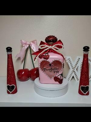 🍒Cherry 🍒 Don julio70 #donjulio #botellaspersonalizadas #botellasdecoradas #regalospersonalizados #cherry #tequila #donjulio70 #pink #coquette #inpo #donjulio1942 #botella 