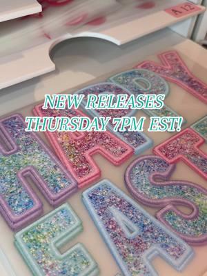 WELCOME BACK🩵💜 all new releases 7pm EST THURSDAY!! #screenprinttransfervendor #screenprinttransfers #newreleases #tshirtmakersoftiktok #fyp #clearfilmtransfers #hotpeeltransfers #chenillepatches #nextdayshipping #smallbusinesstiktok 