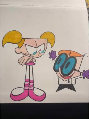 Replying to @Dutch-_-  Dexter & Dee Dee  . . #art #drawing #cartoon #sketch #doodle #fypシ #foryou #cartoonnetwork #dexterlaboratory #tutorial 