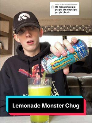 Replying to @heisann58 Lemonade monster chug! WHATS NEXT? #replychug #monster #monsterenergy #redbull #rebullenergydrink #rockstarenergy #chug #chugchallenge #foryoupage #fyp 