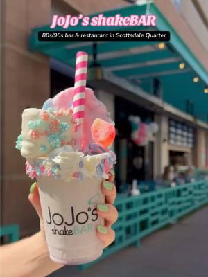 Your childhood called — it’s waiting for you at JoJo’s shakeBAR in Scottsdale Quarter! ☎️🍦 Serving up 80s/90s nostalgia alongside the best diner classics and over-the-top milkshakes in town! 🌵👾💭🕹️ For Reservations, Visit #linkinbio  #restaurant #food #Foodie #foodporn #FoodLover #foodphotography #delicious #tasty #yummy #fyp #viral #cook #foryou #foryoupage #wheretoeat #scottsdale #scottsdalearizona #scottsdaleaz #scottsdalequarter #cuisine #eating #foodtiktok #like #thingstodo #lunch #drinks #foodgasm #travel #diner #american #arizona #scottsdaleeats #scottsdalefoodie #arizonafoodie #arizonarestaurant 