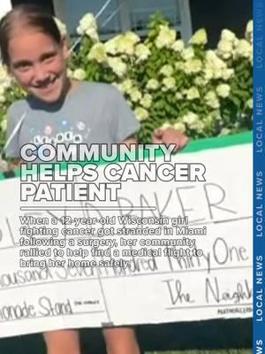 Hadley Baker, a 12-year-old girl from Wisconsin, has been battling a rare form of cancer for about 18 months. After traveling to Miami to undergo a surgery, Hadley's condition deteriorated rapidly and she became stranded in Florida, requiring a medical flight to bring her home safely -- and her community rallied around her to make it happen. #fyp #cancer #wisconsin #florida #medflight #makingadifference #community